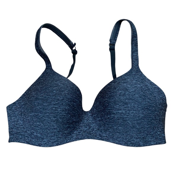 Hanes Gray Wireless Bra - Ultimate Comfortblend T-shirt Full Coverage 36C - Picture 2 of 6
